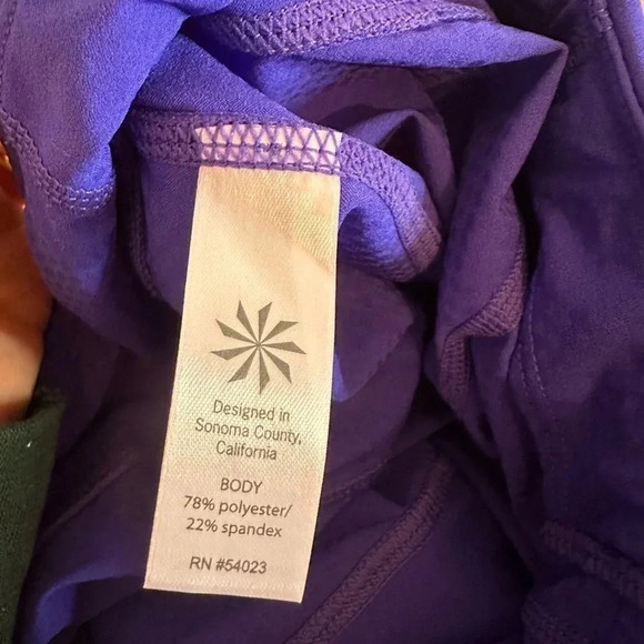 Women’s  Athleta  DOBBY BE FREE KNICKER Leggings (2)  Purple & Pink size XXS(b5 - Picture 8 of 16